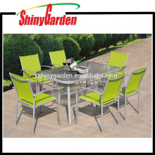 Balcon en plein air Patio Garden 7pcs table et chaises meubles de salle à manger ensemble